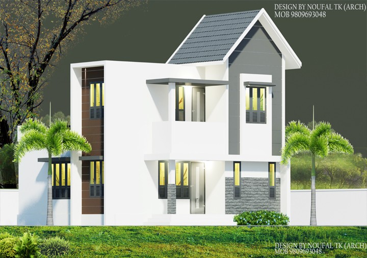 1350 Square Feet Double Floor Home Design 