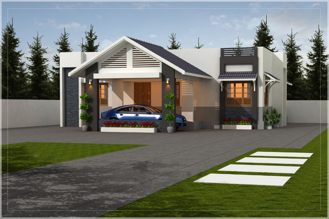 1420 Square Feet Single Floor Small Home Design