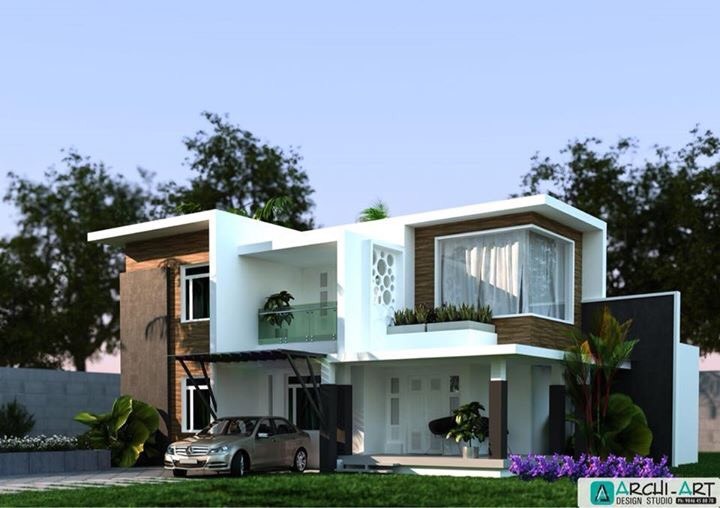 2200 Square Feet Double FloorHome Design