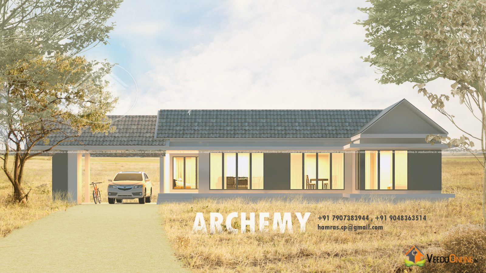1843 Square feet Single Floor Home Design