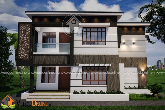 2000 Square Feet Double Floor Contemporary Home Design