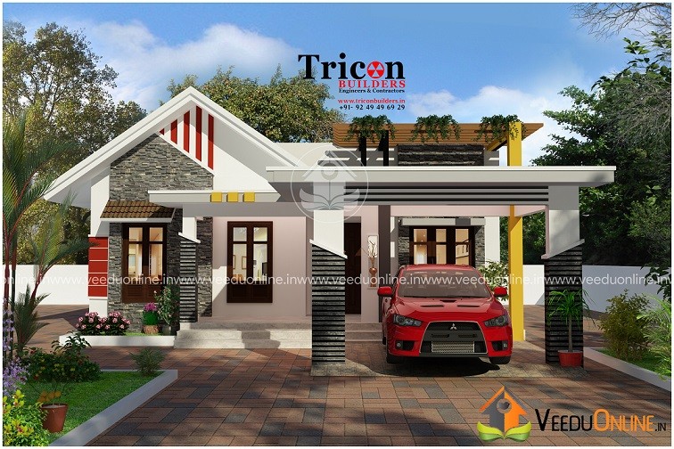 1148 Square Feet Single Floor Contemporary Home Design