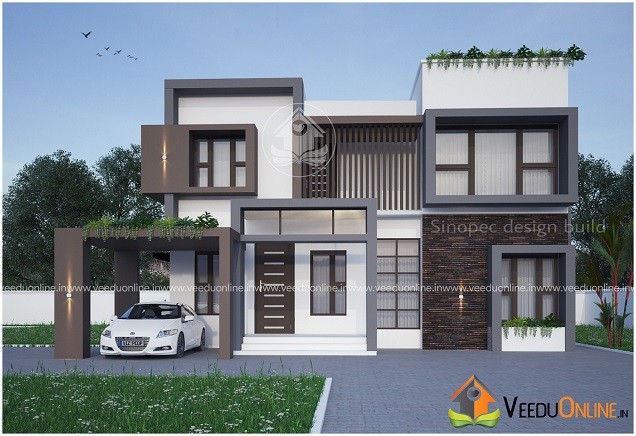 2350 Square Feet Double Floor Contemporary Home Design