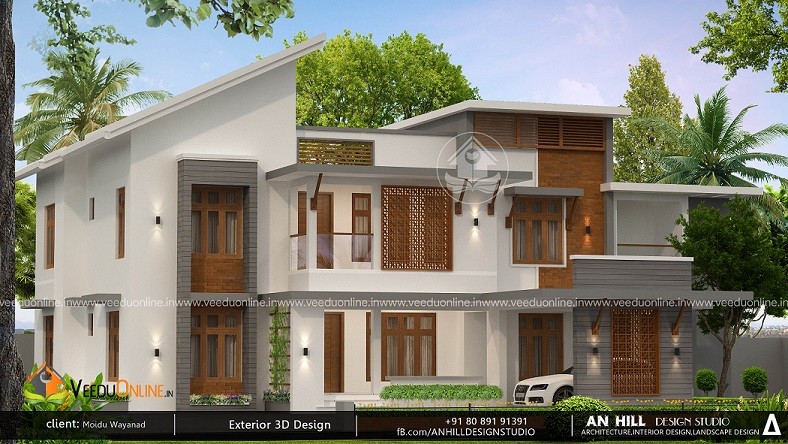 3402 Square Feet Double Floor Contemporary Home Design