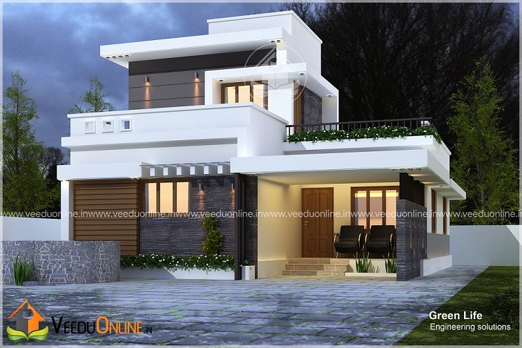 1310 Square Feet Single Floor Contemporary Home Design