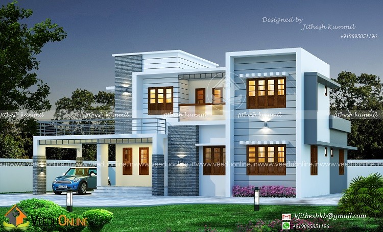 1915 Square Feet Double Floor Contemporary Home Design