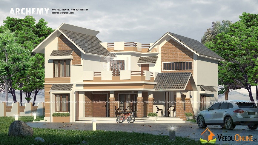 2236 Square Feet Double Floor Contemporary Home Design