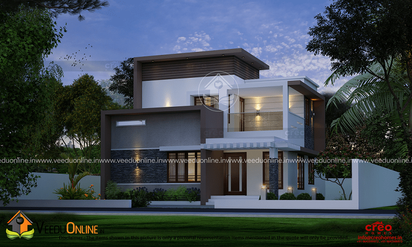 1621 Square Feet Double Floor Contemporary Home Design
