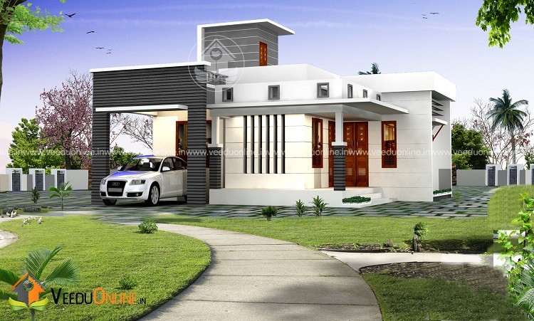 1200 Square Feet Single Floor Contemporary Home Design
