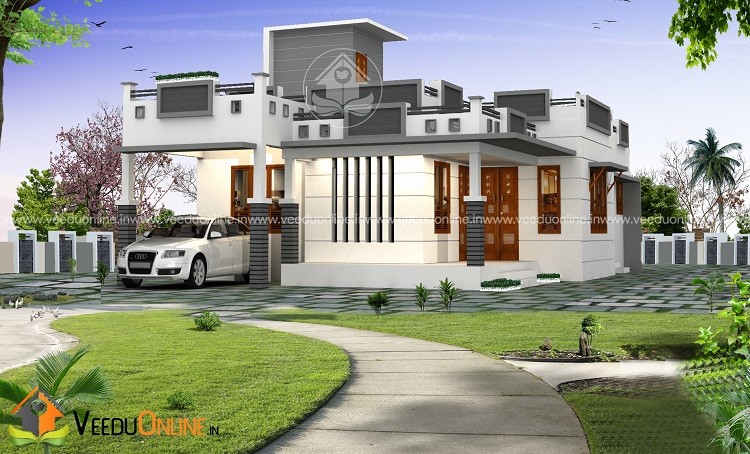 1200 Square Feet Single Floor Contemporary Home Design