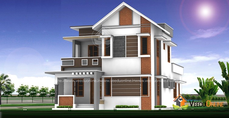 1563 Square Feet Double Floor Contemporary Home Design