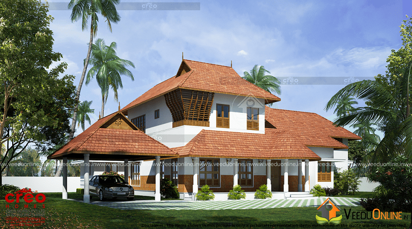 2980 Square Feet Double Floor Traditional Home Design