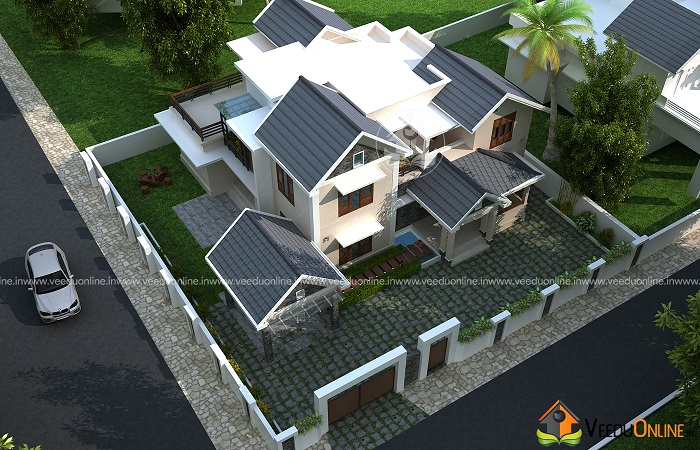 2800 Square Feet Double Floor Contemporary Home Design
