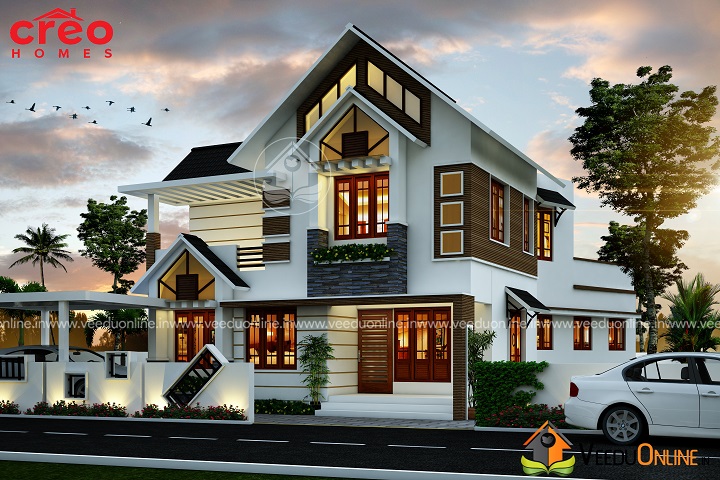2024 Square Feet Double Floor Contemporary Home Design