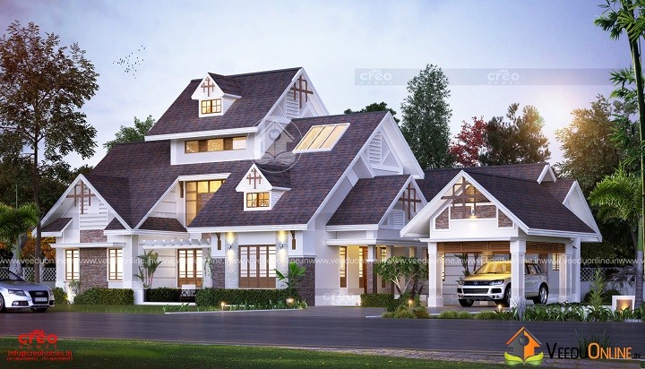 3008 Square Feet Double Floor Contemporary Home Design