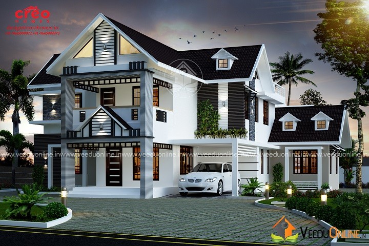 3015 Square Feet Double Floor Contemporary Home Design