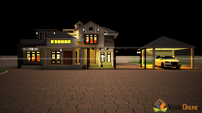 2600 Square Feet Double Floor Contemporary Home Design