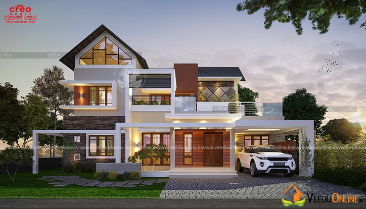 2993 Square Feet Double Floor Contemporary Home Design
