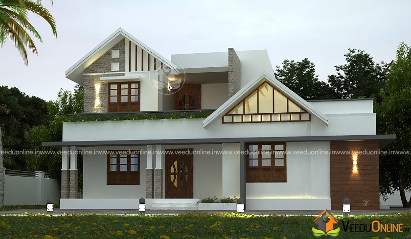 2300 Square Feet Double Floor Contemporary Home Design