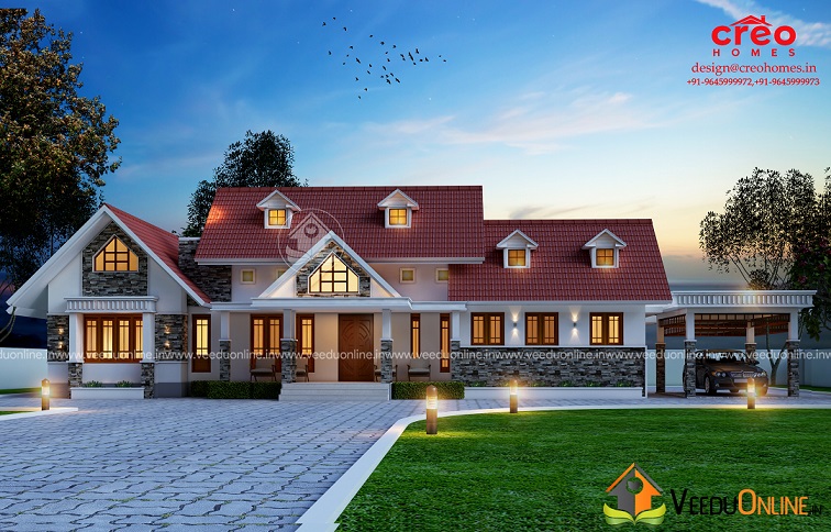 2531 Square Feet Single Floor Contemporary Home Design