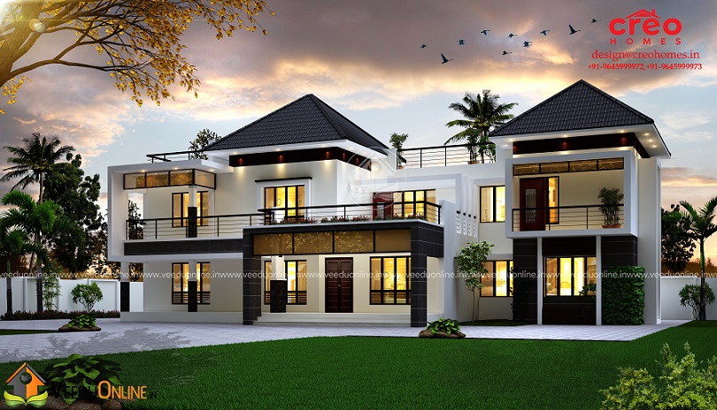 3688 Square Feet Double Floor Contemporary Home Design