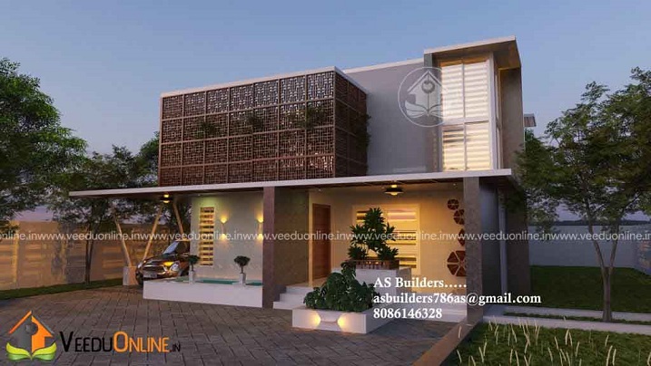 2200 Square Feet Double Floor Contemporary Home Design