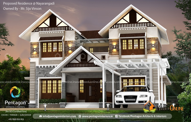 2436 Square Feet Double Floor Contemporary Home Design