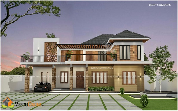 2953 Square Feet Double Floor Contemporary Home Design