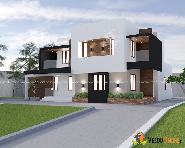 2370 Square Feet Double Floor Contemporary Home Design