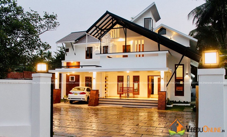 2550 Square Feet Double Floor Contemporary Home Design