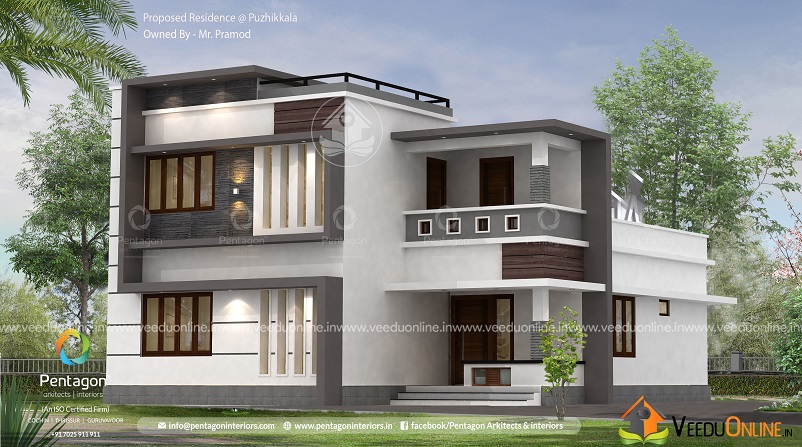 1483 Square Feet Double Floor Contemporary Home Design