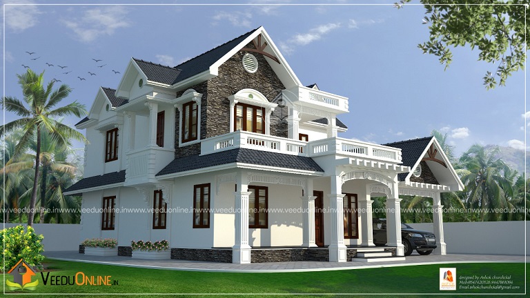 2276 Square Feet Double Floor Contemporary Home Design