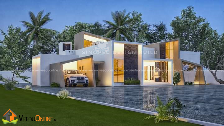 2864 Square Feet Single Floor Contemporary Home Design