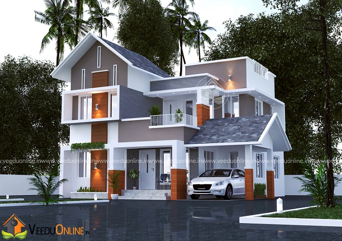 1619 Square Feet Double Floor Contemporary Home Design
