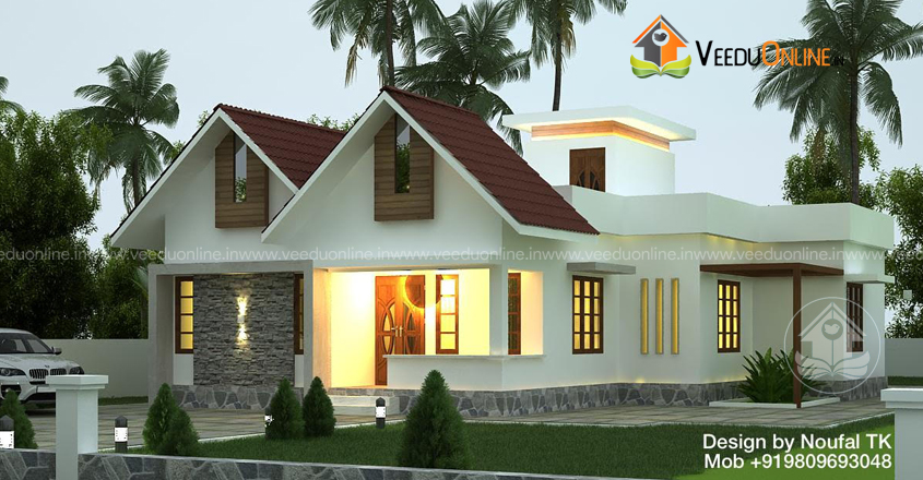 1000 Square Feet with 3 Bed room Home Design