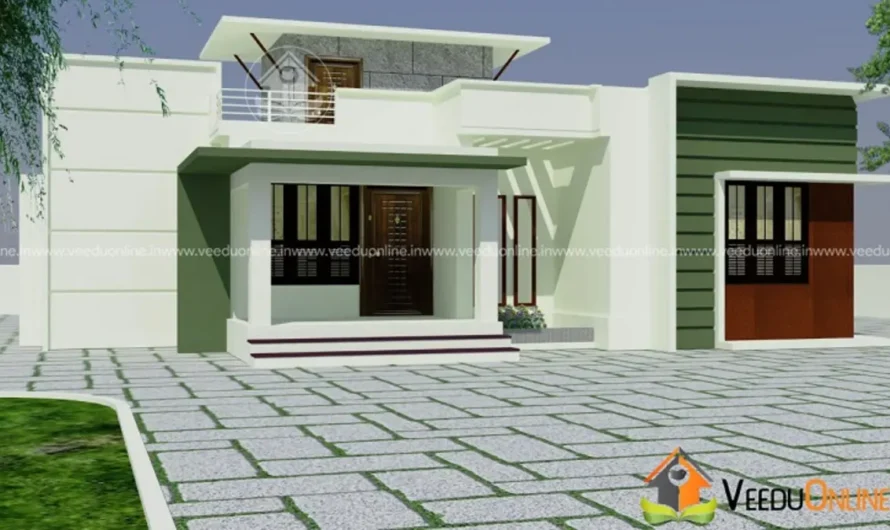2 Bedroom House With Prayer Room 1100 Sq Ft: Budget Plan