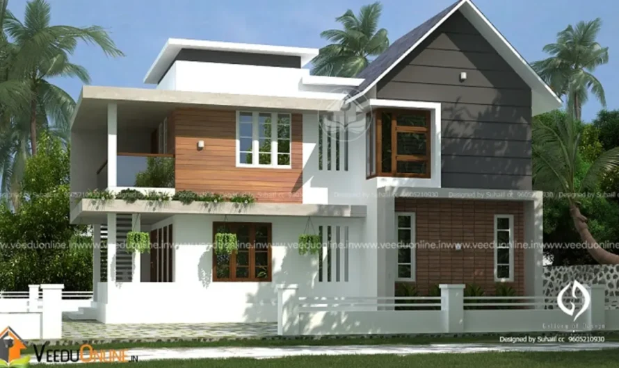 4 Bedroom House Kerala 1500 Sq Ft: Classic Double Floor Home