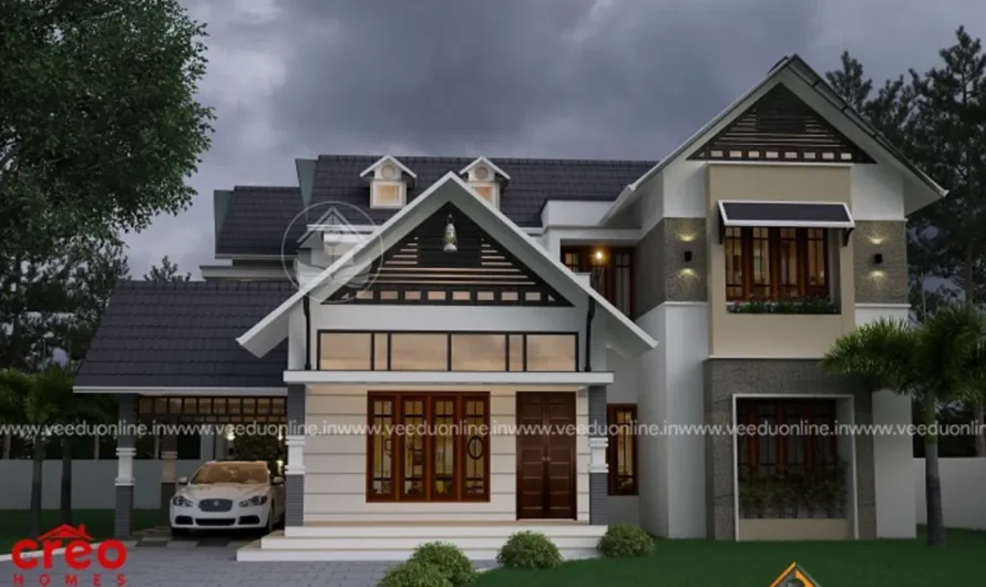 4BHK Gable Roof House 2552 Sq Ft: Charming Kerala Design