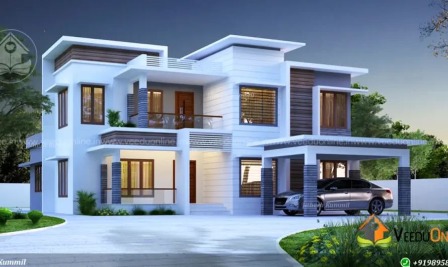 5 Bedroom House Design Kerala 3534 Sq Ft: Stunning Flat Roof Home