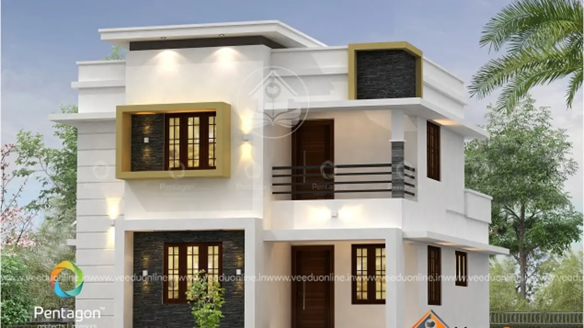 Compact 4 bedroom house 1473 sq ft modern box style Kerala home
