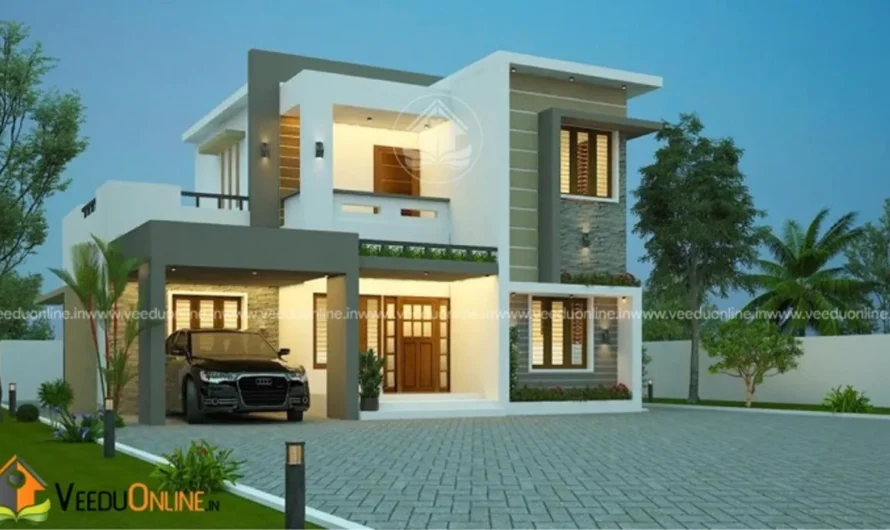 Contemporary Home Kerala 1858 Sq Ft: Stylish 4BHK at Valanchery