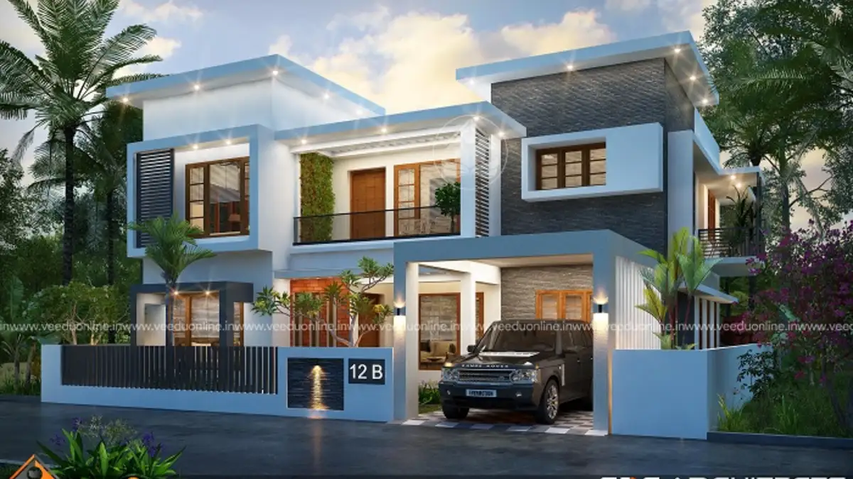 Coorg house design 2941 sq ft modern double floor home in Kodagu