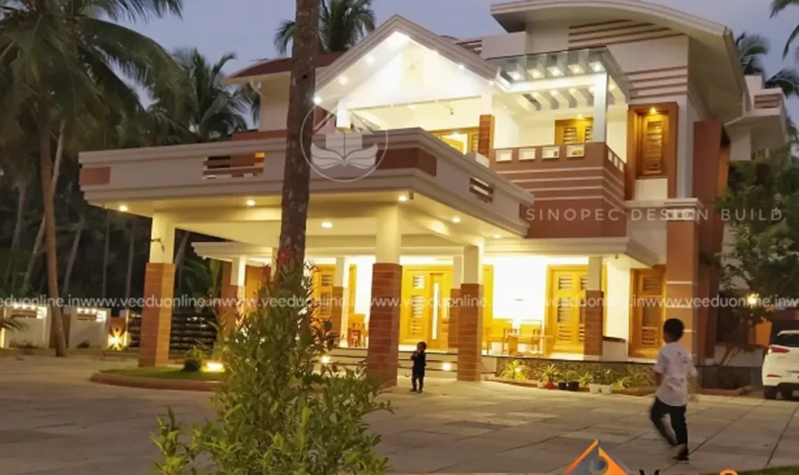 Grand Kerala House Design: 4BHK With Courtyard for 50 Lakh