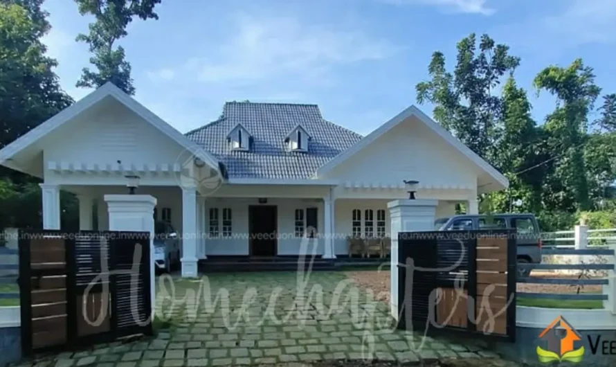 House With Long Sit Out 2400 Sq Ft: 4BHK Kerala Home