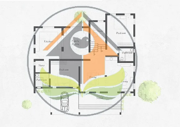 Ground floor plan of 2550 sq ft house
