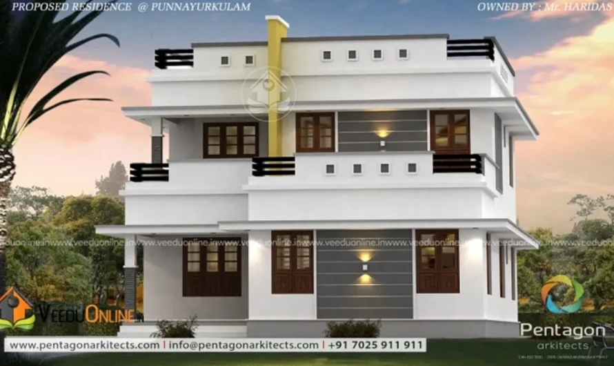 Kerala House Plan 2068 Sq Ft: 4 Bedroom Home for 41 Lakh