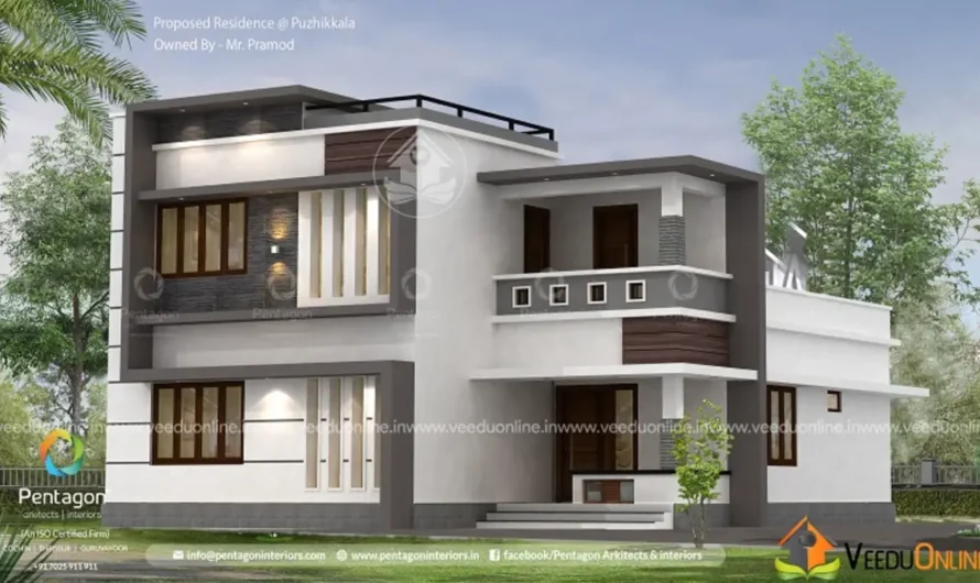 Kerala House With Pooja Room 1483 Sq Ft: 3BHK for 26 Lakh