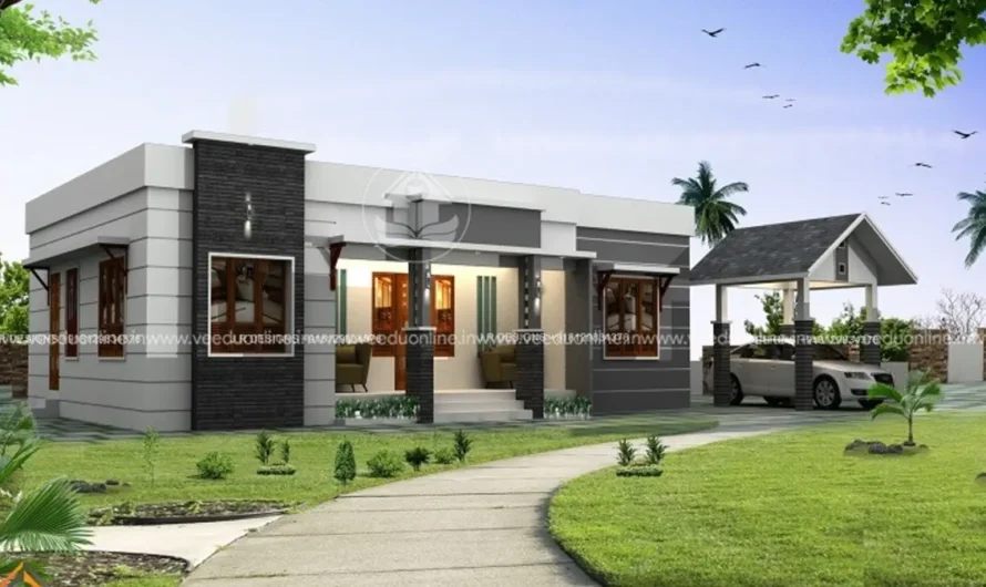 Kollam House Design 1340 Sq Ft: Modern 3BHK Single Floor
