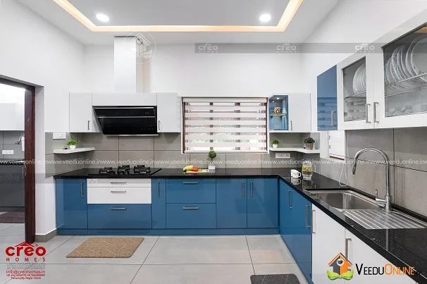 Kitchen counter with chimney