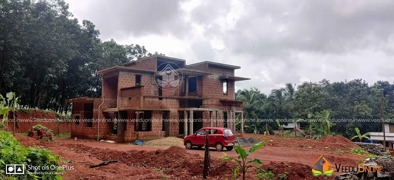 Completed house exterior in Malappuram